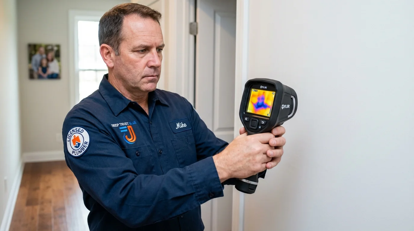 Thermal imaging leak detection by Johns Plumbing LLC in Versailles